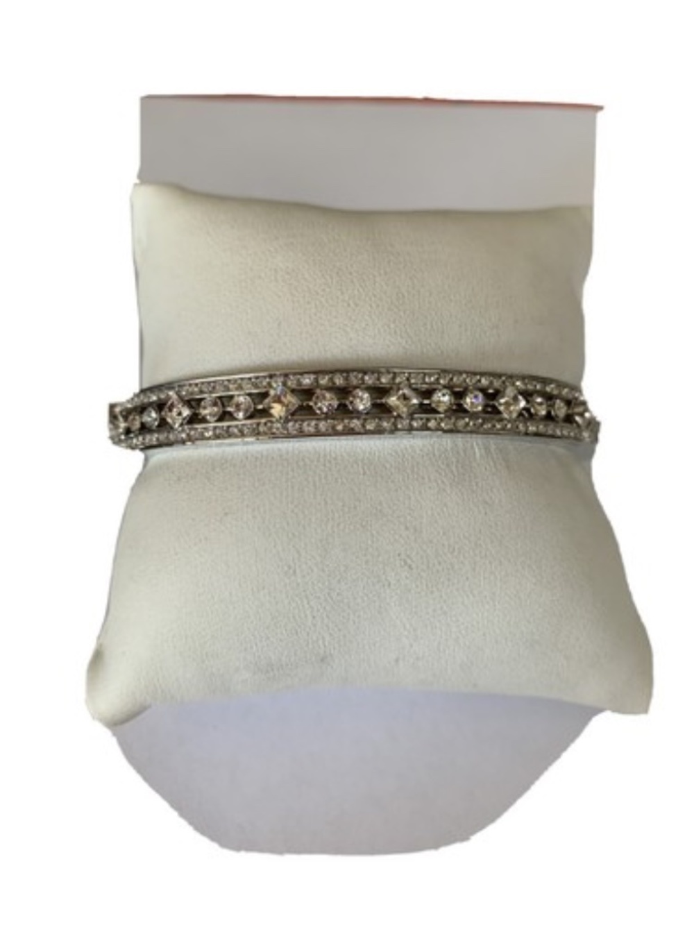 $75 Carolee silver tone rhinestone bangle